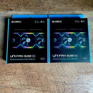 Brand new | Lian li sl120 fans (120mm) set of 2 or separate |